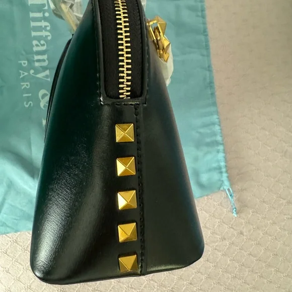 NWT Tiffany & Fred Studded Black Soft Leather Bag - Picture 4 of 8